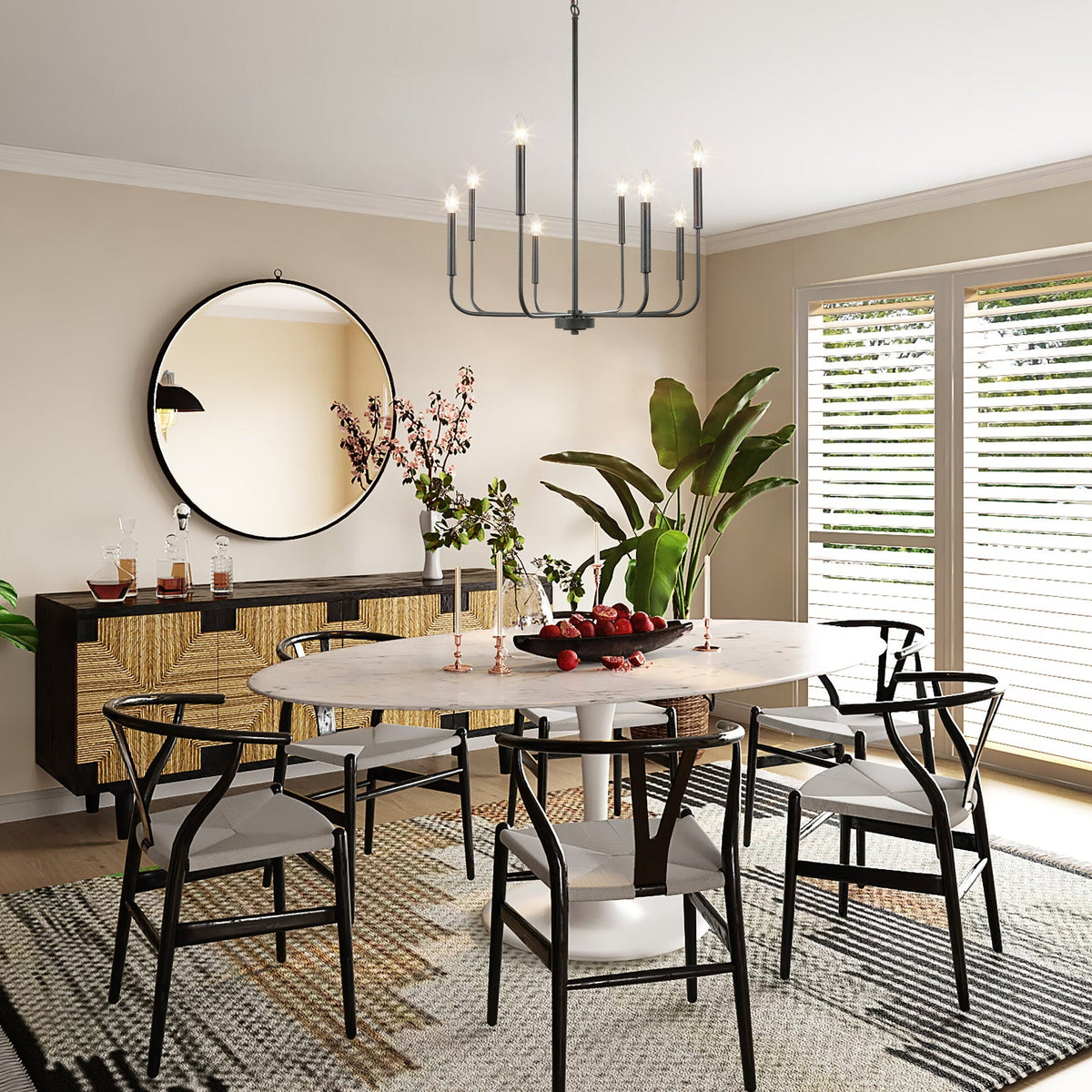 Barrowhill Brass Chandelier-Moonnatur