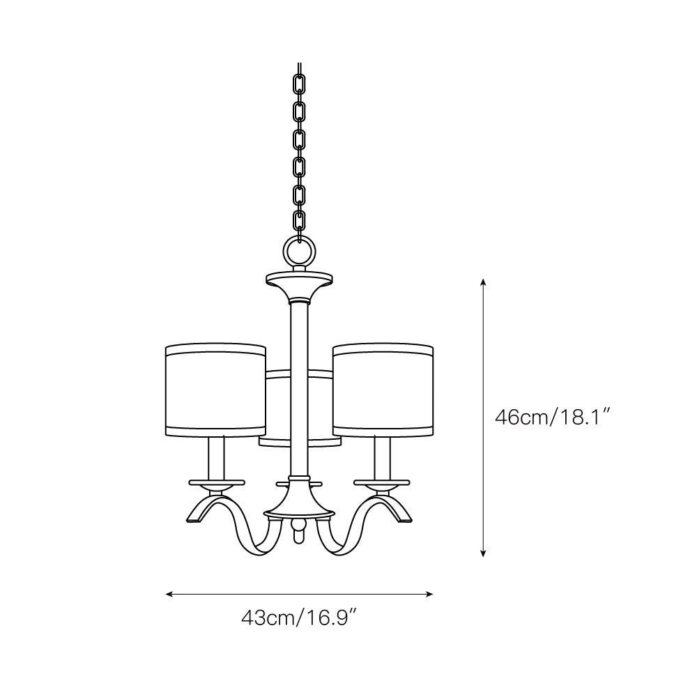 Avrenden Fabric Chandelier-Moonnatur