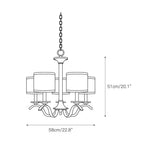 Avrenden Fabric Chandelier-Moonnatur