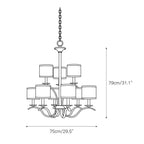 Avrenden Fabric Chandelier-Moonnatur