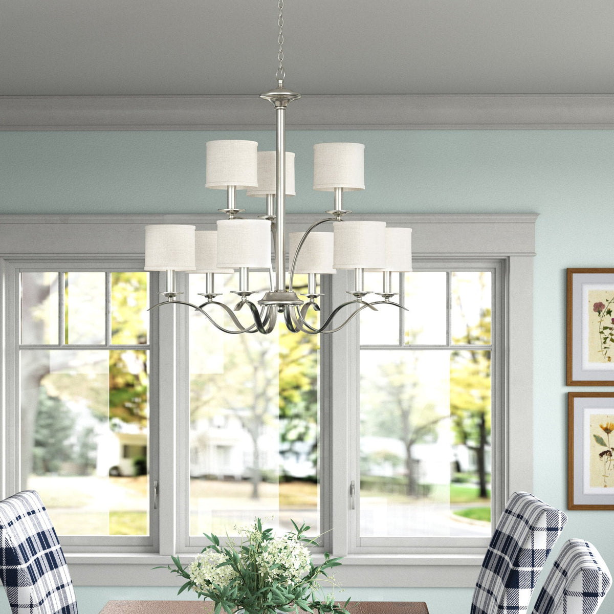 Avrenden Fabric Chandelier-Moonnatur
