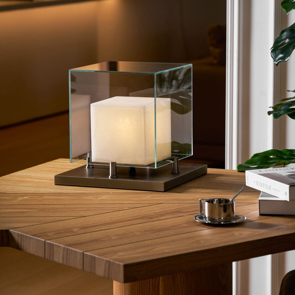Cardellark Alabaster Table Lamp-Moonnatur
