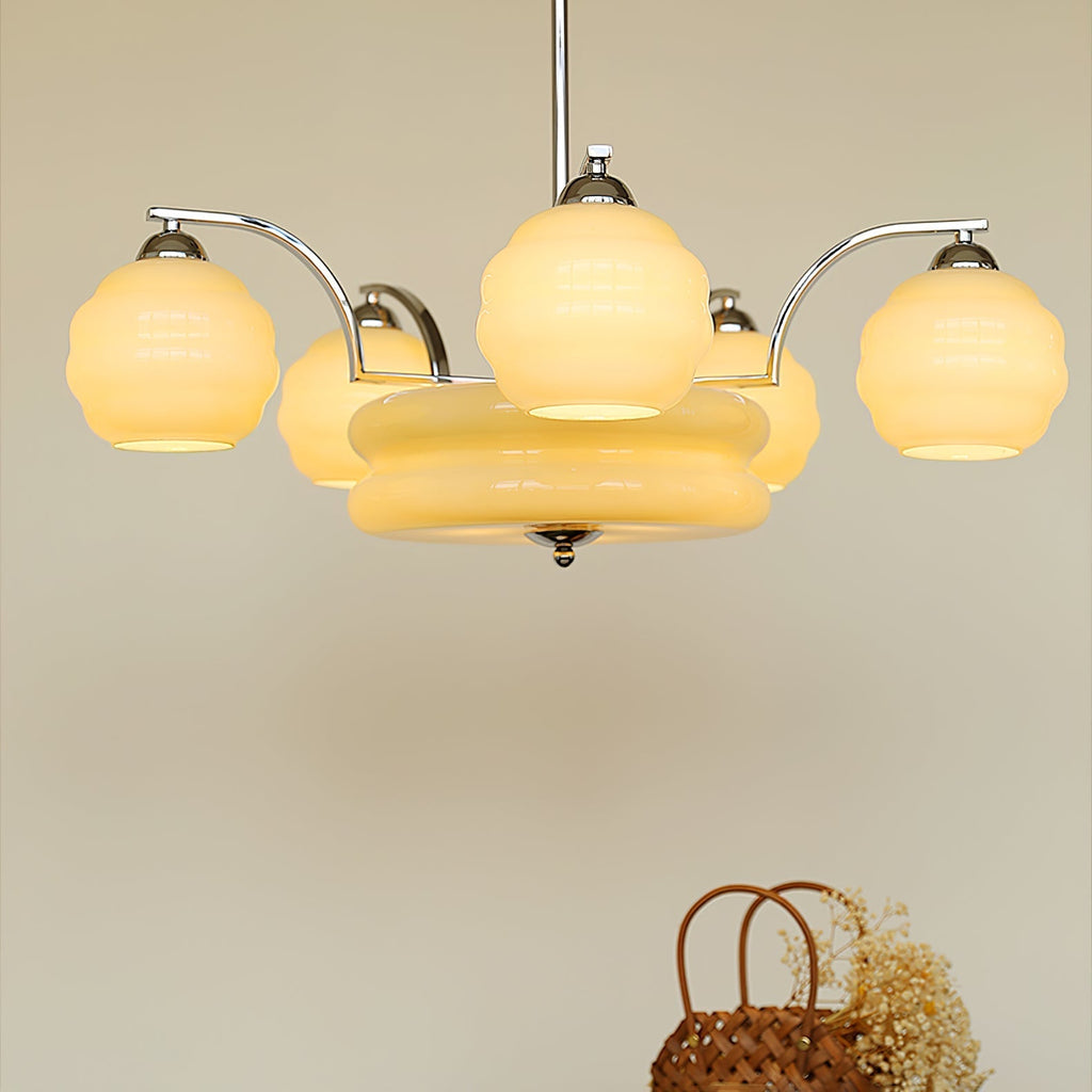 Peloria Glass Chandelier-Moonnatur