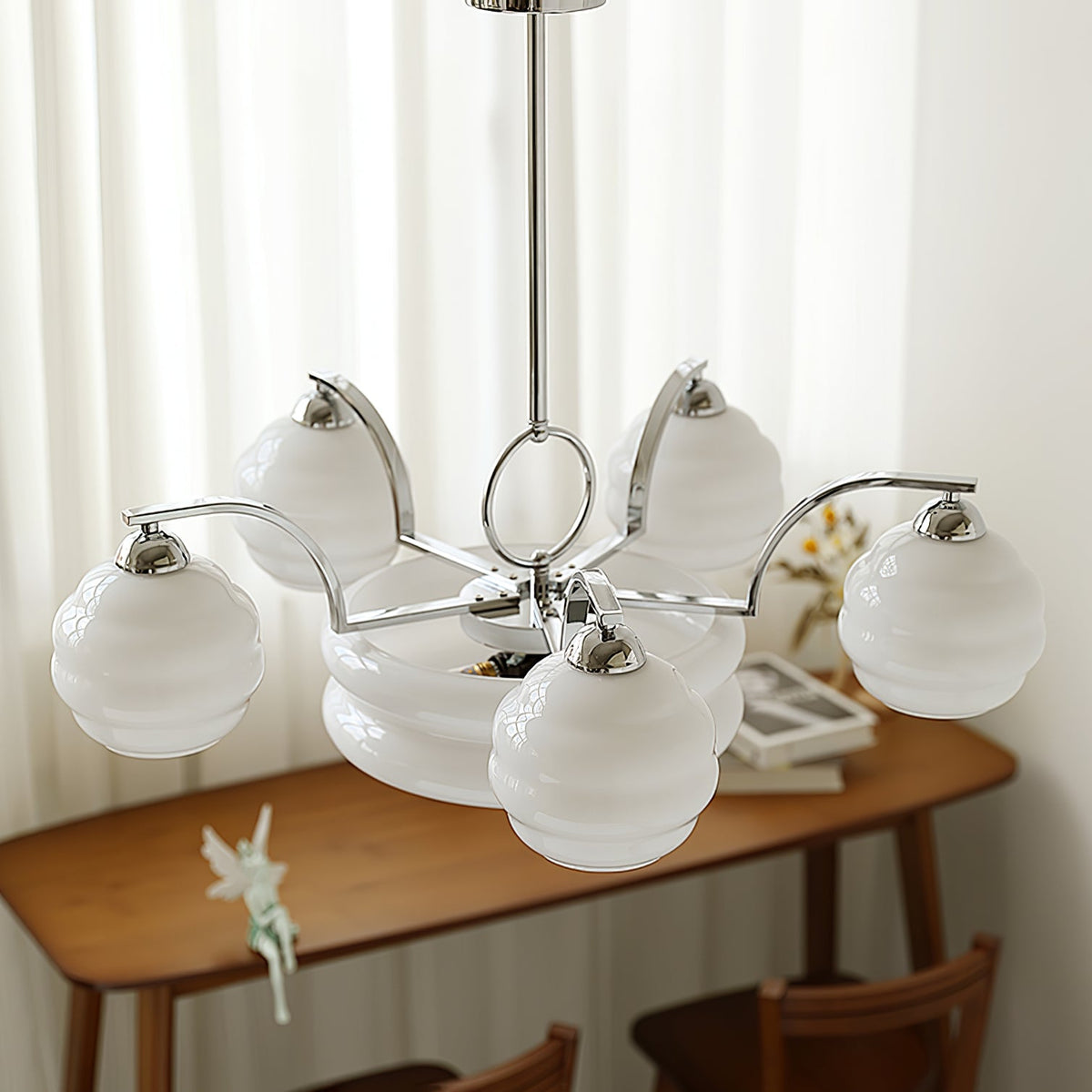 Peloria Glass Chandelier-Moonnatur