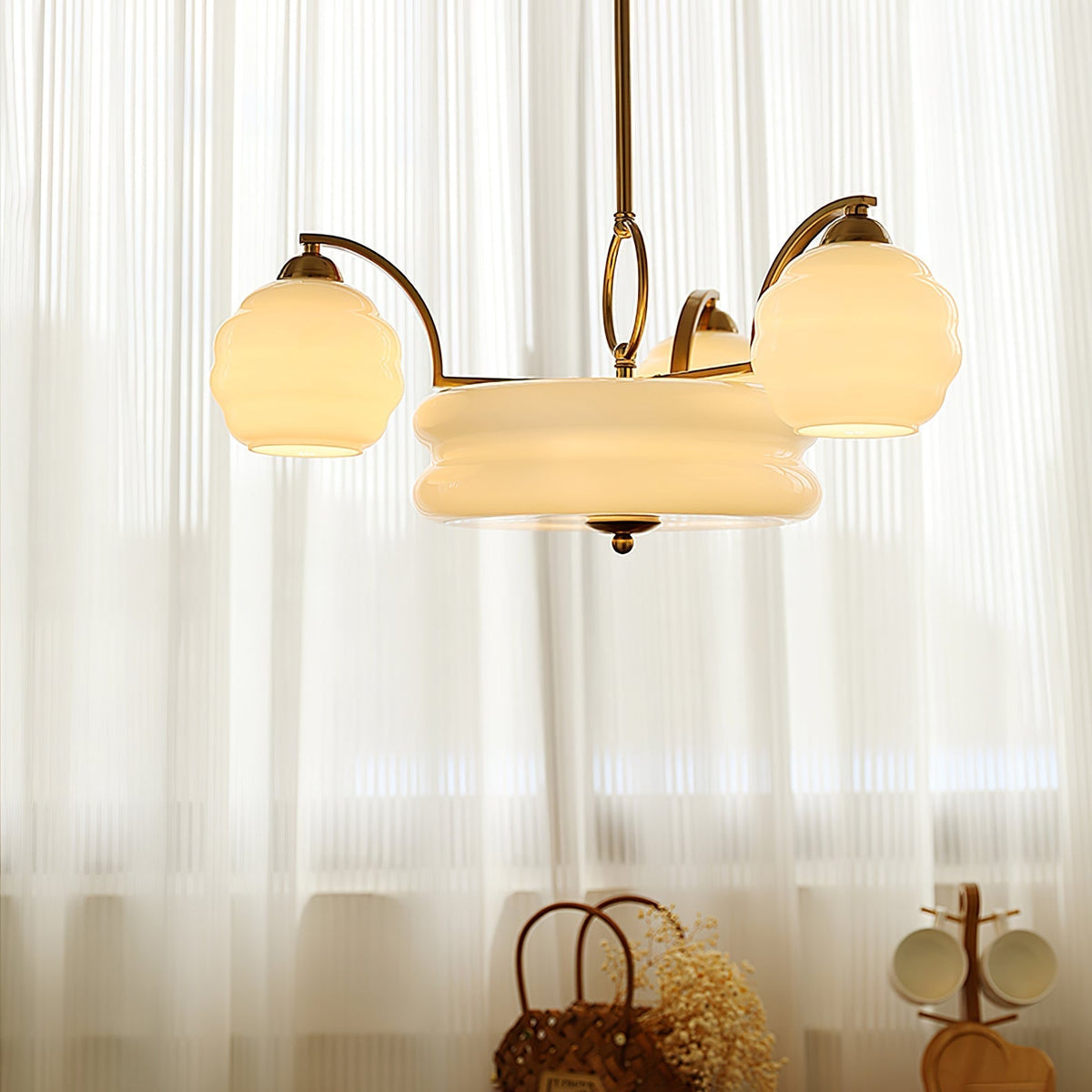 Peloria Glass Chandelier-Moonnatur