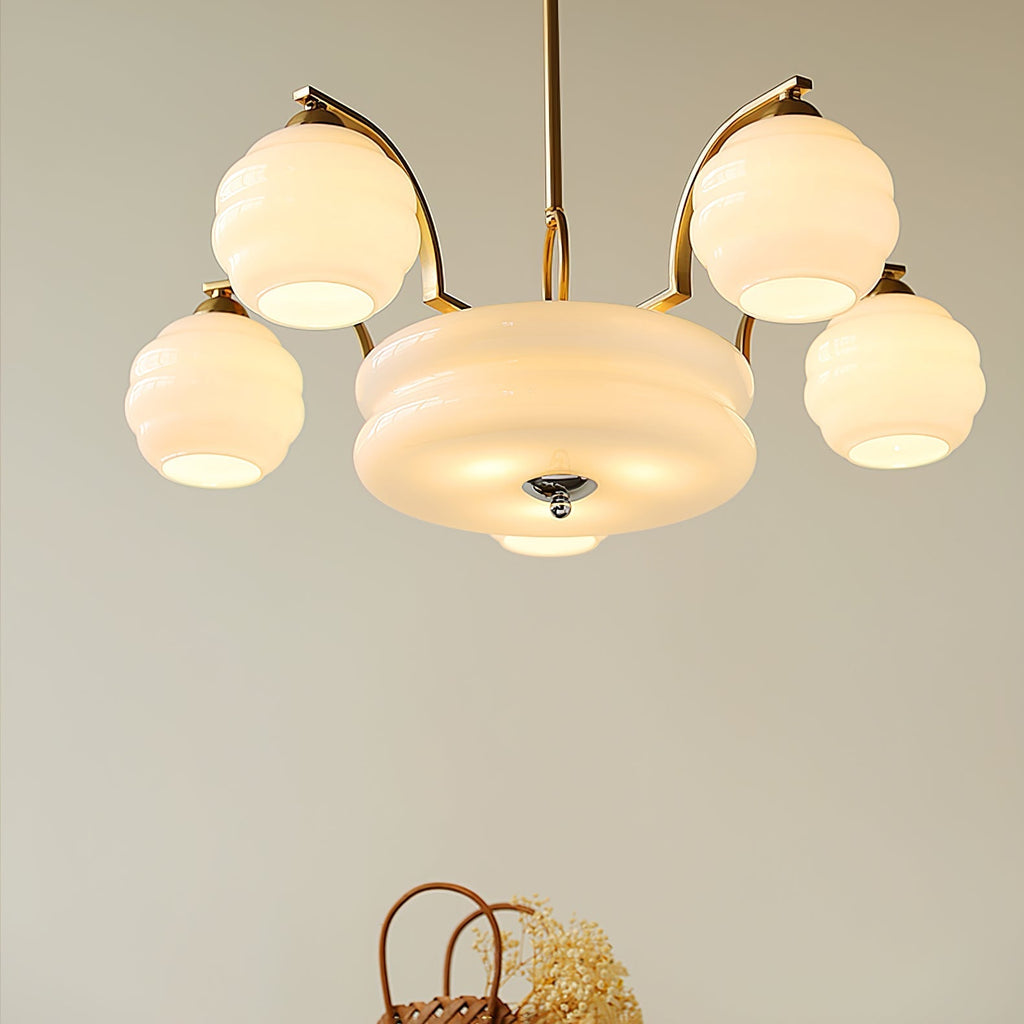 Peloria Glass Chandelier-Moonnatur