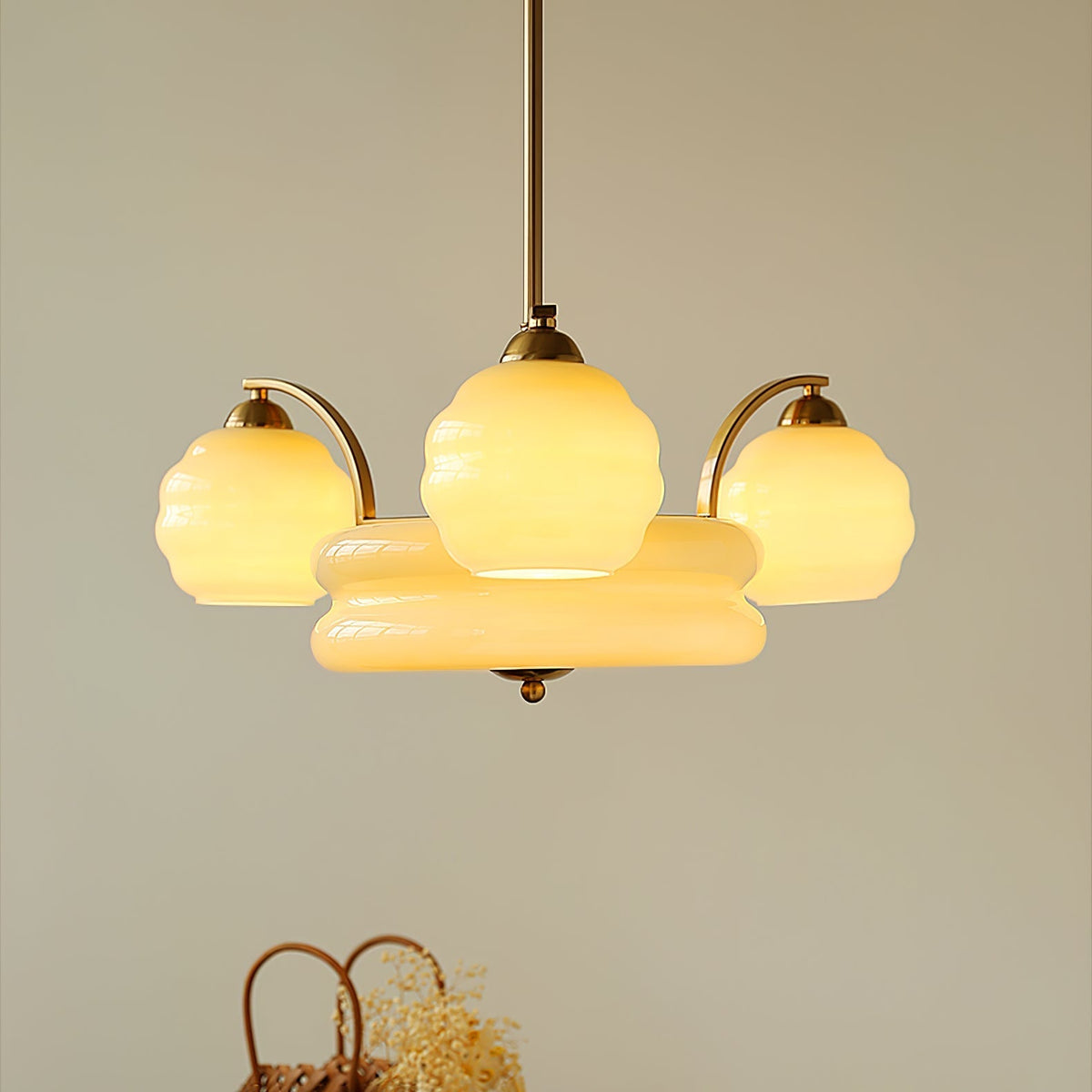 Peloria Glass Chandelier-Moonnatur