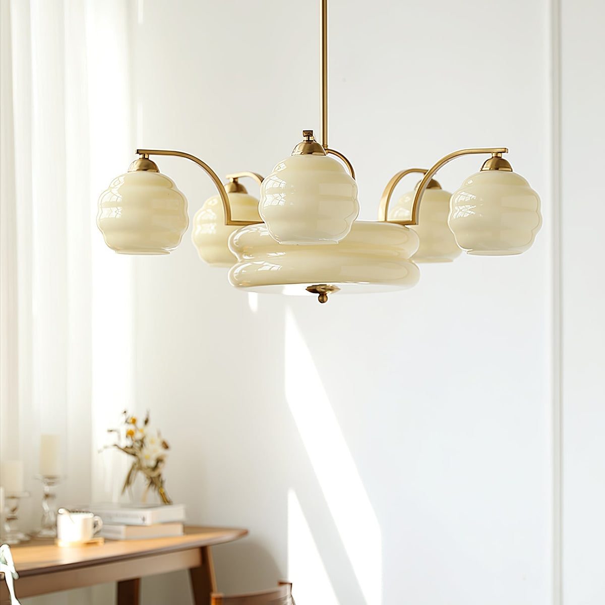 Peloria Glass Chandelier-Moonnatur