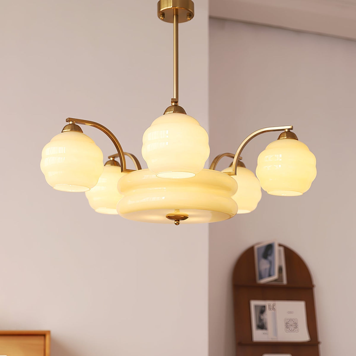 Peloria Glass Chandelier-Moonnatur