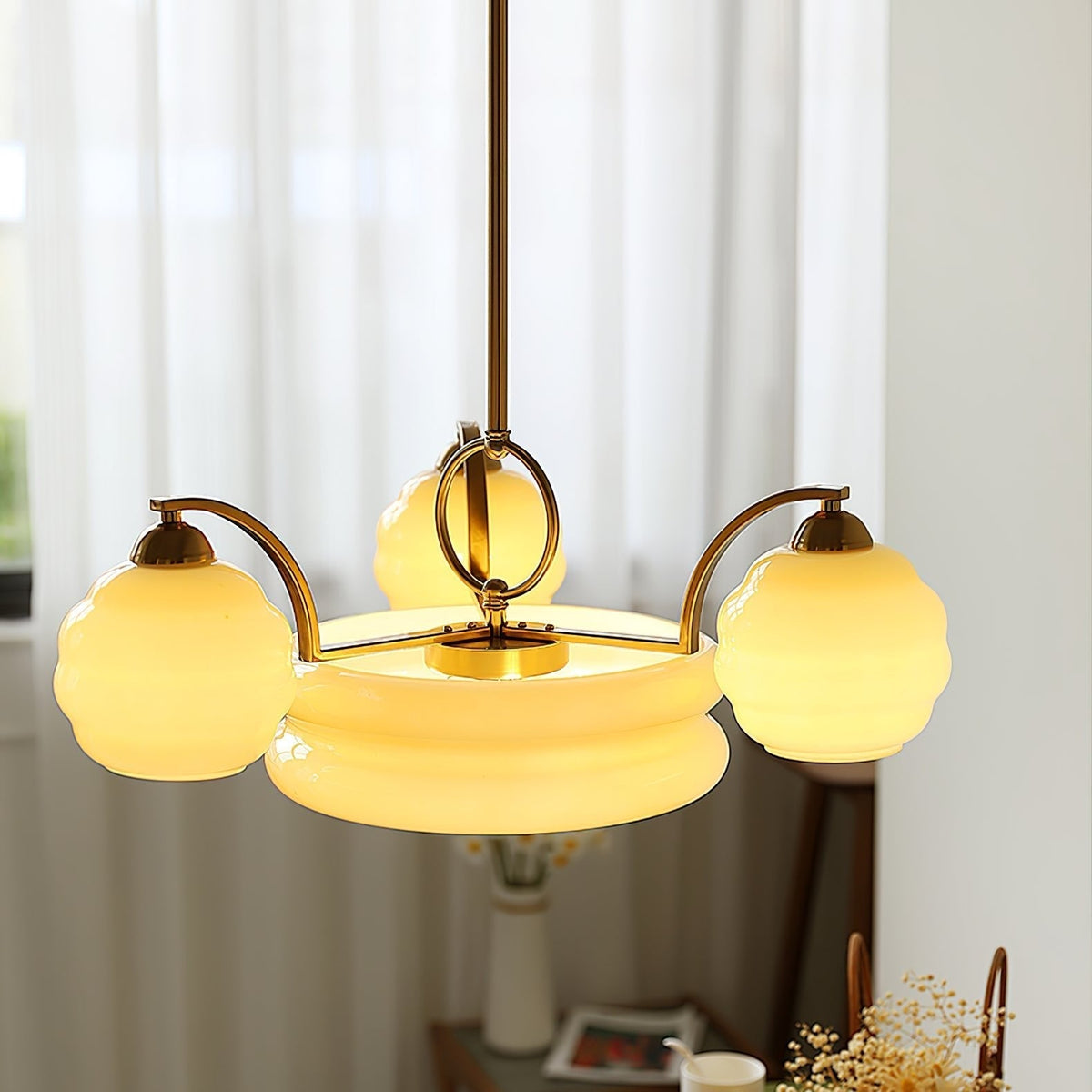 Peloria Glass Chandelier-Moonnatur