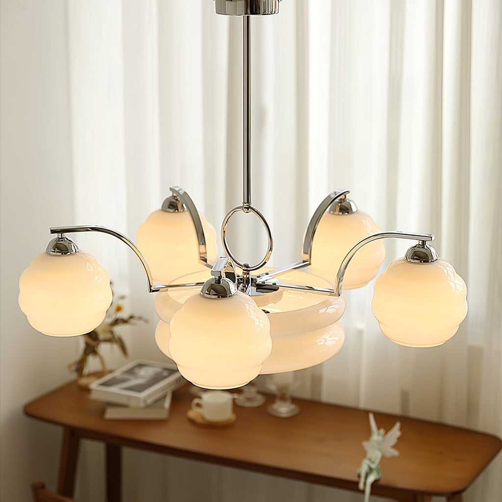 Peloria Glass Chandelier-Moonnatur