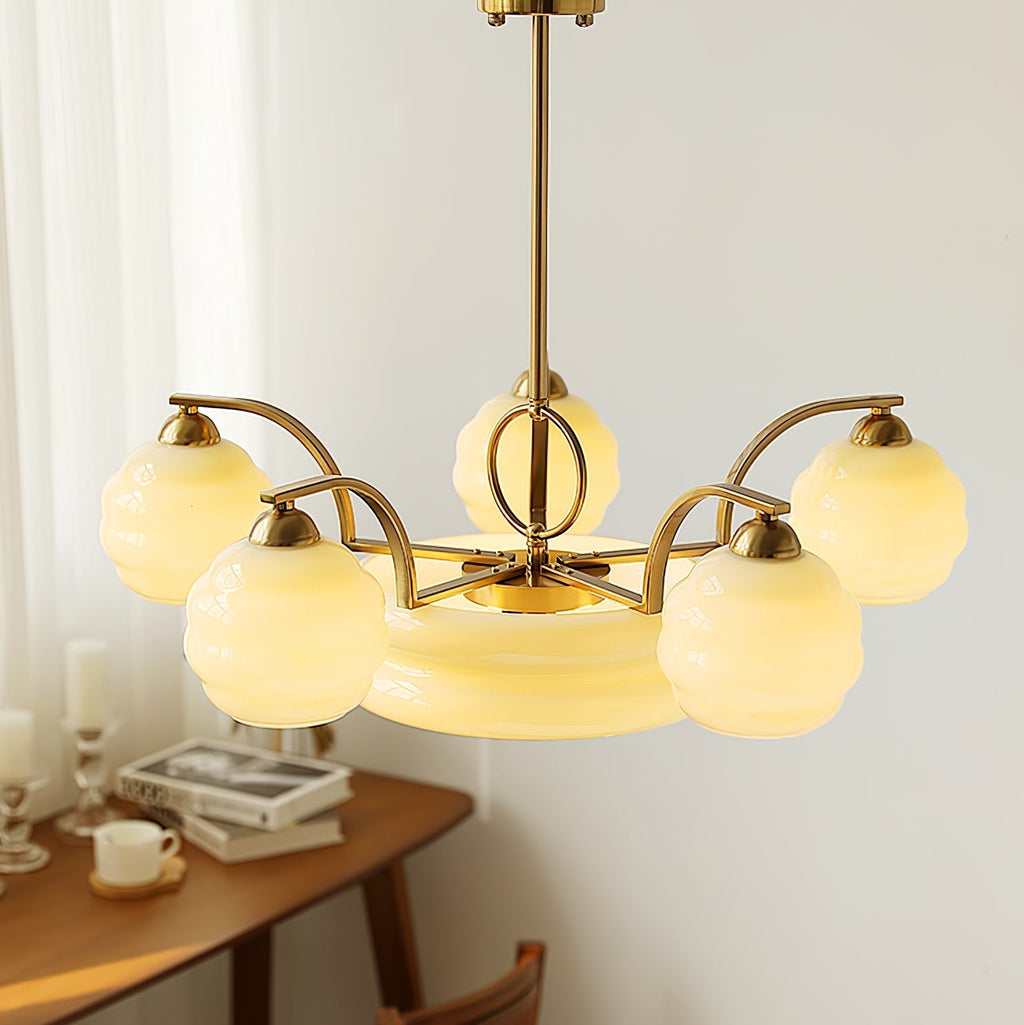 Peloria Glass Chandelier-Moonnatur