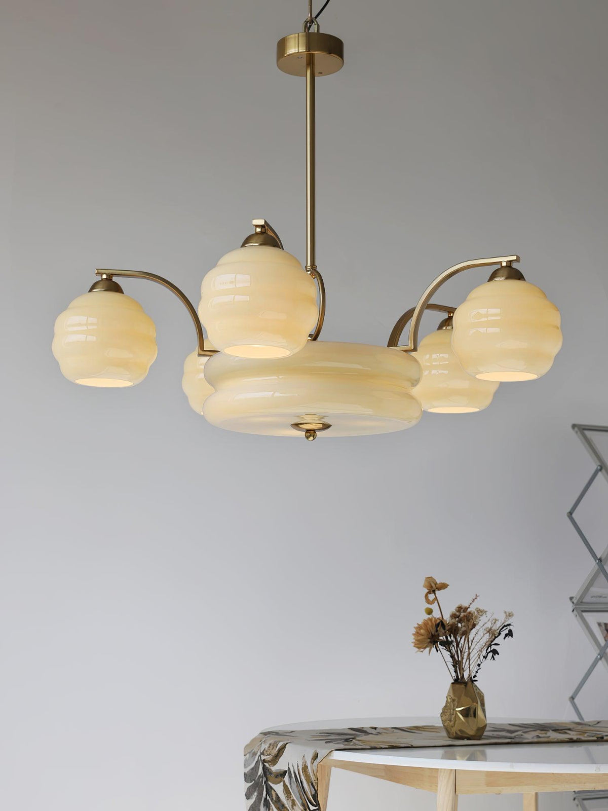 Peloria Glass Chandelier-Moonnatur