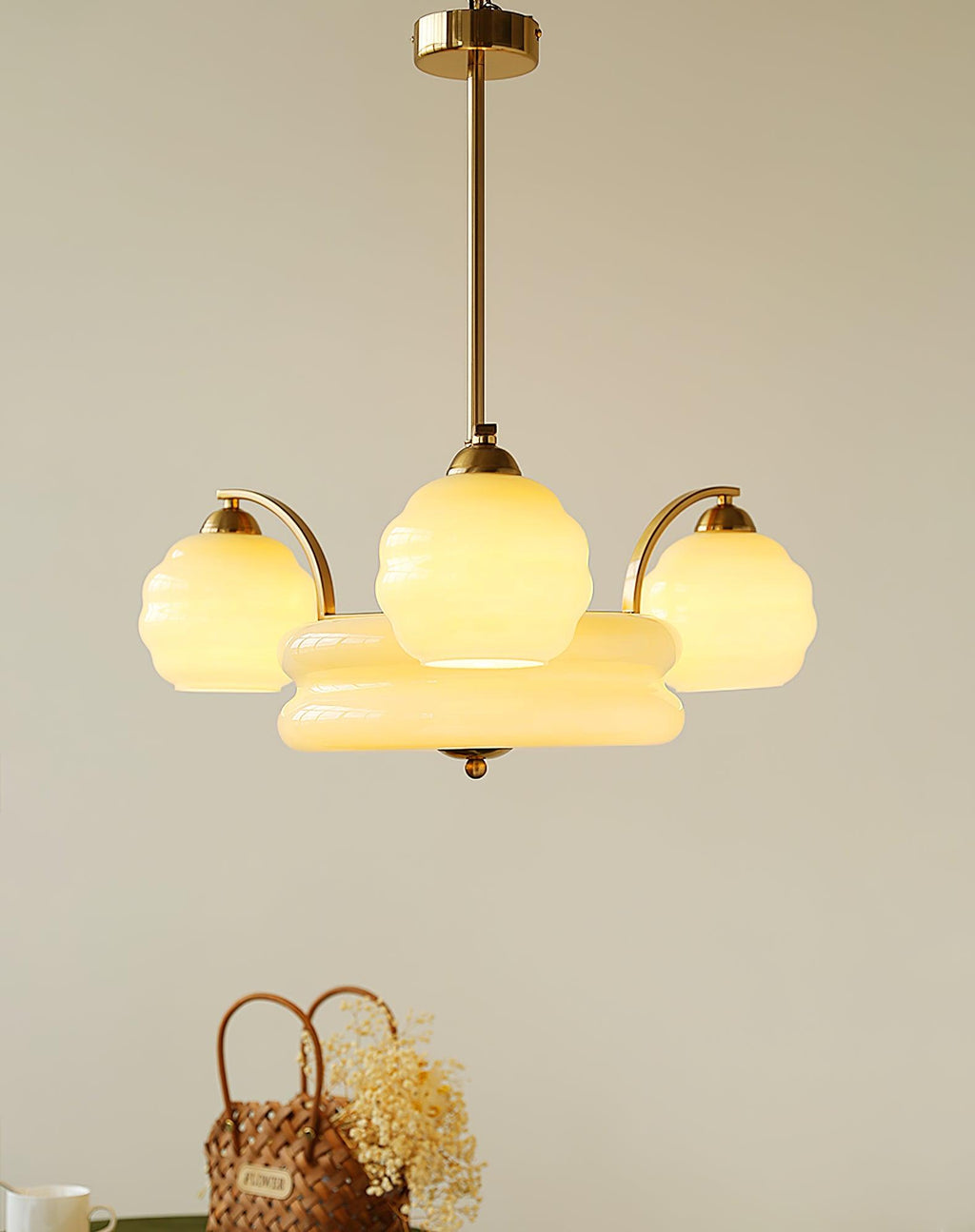 Peloria Glass Chandelier-Moonnatur