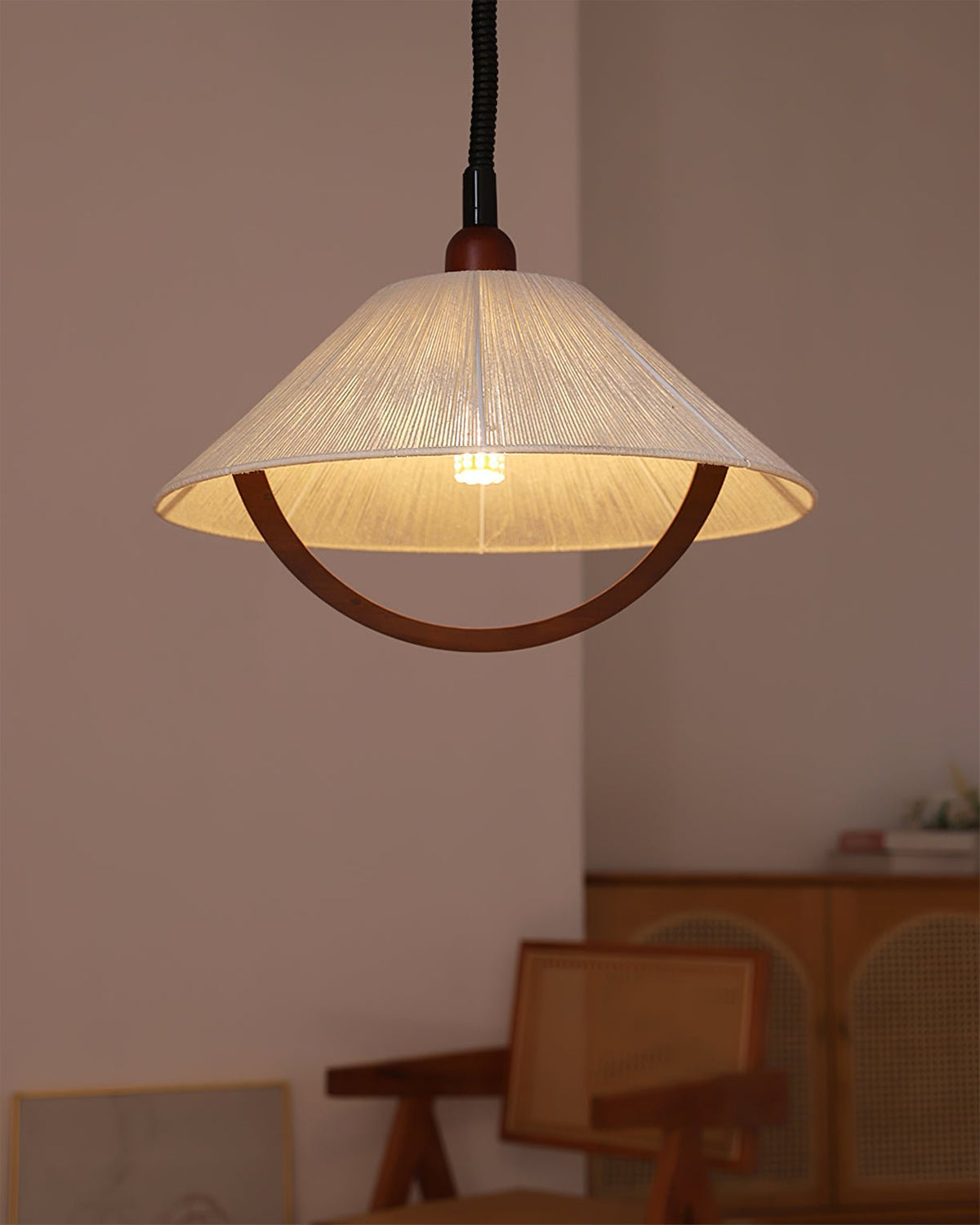 Haldenara Hemp Rope Pendant Light-Moonnatur
