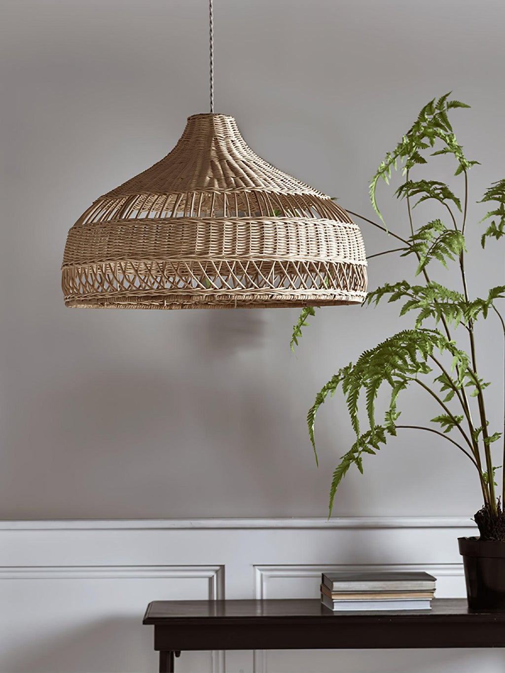 Dorrenena Rattan Pendant Light-Moonnatur