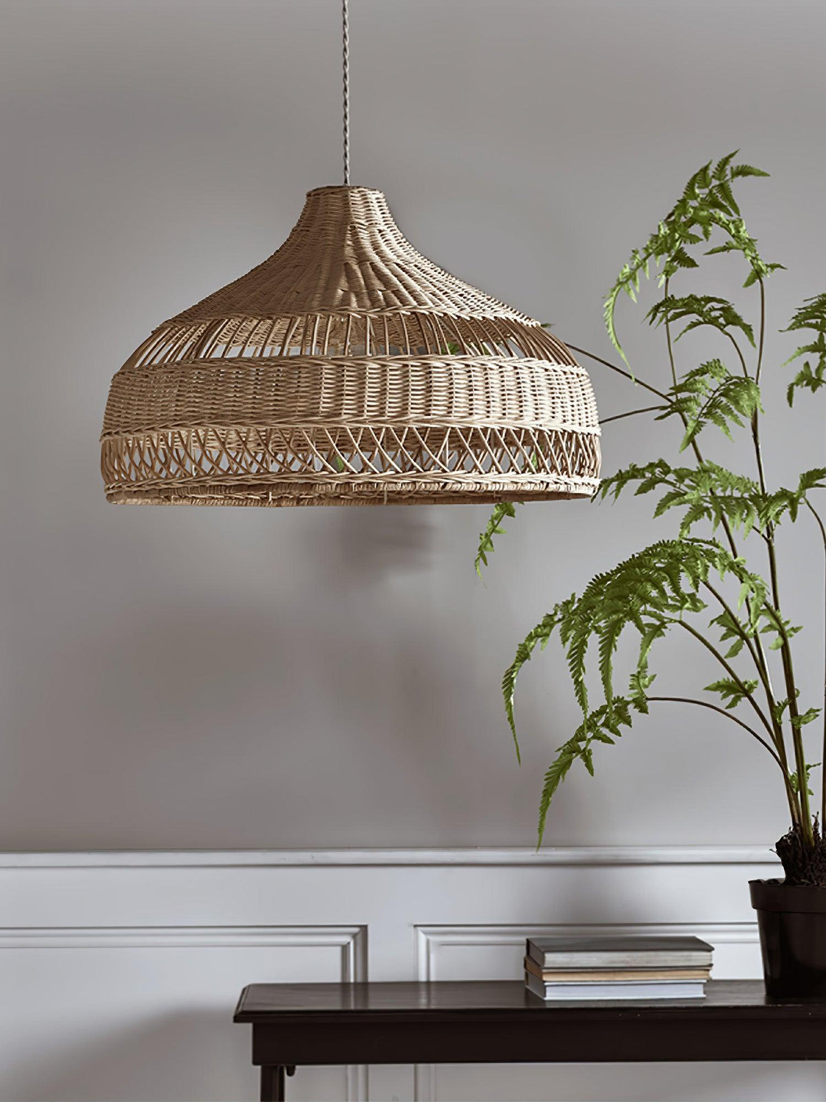 Dorrenena Rattan Pendant Light-Moonnatur