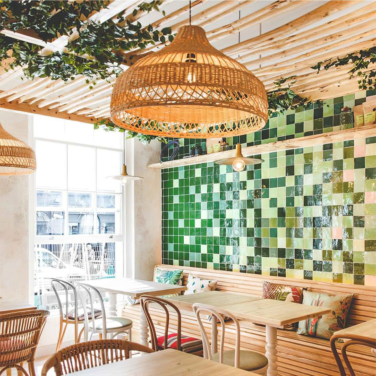 Dorrenena Rattan Pendant Light-Moonnatur