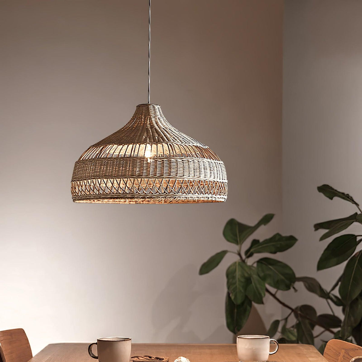 Dorrenena Rattan Pendant Light-Moonnatur