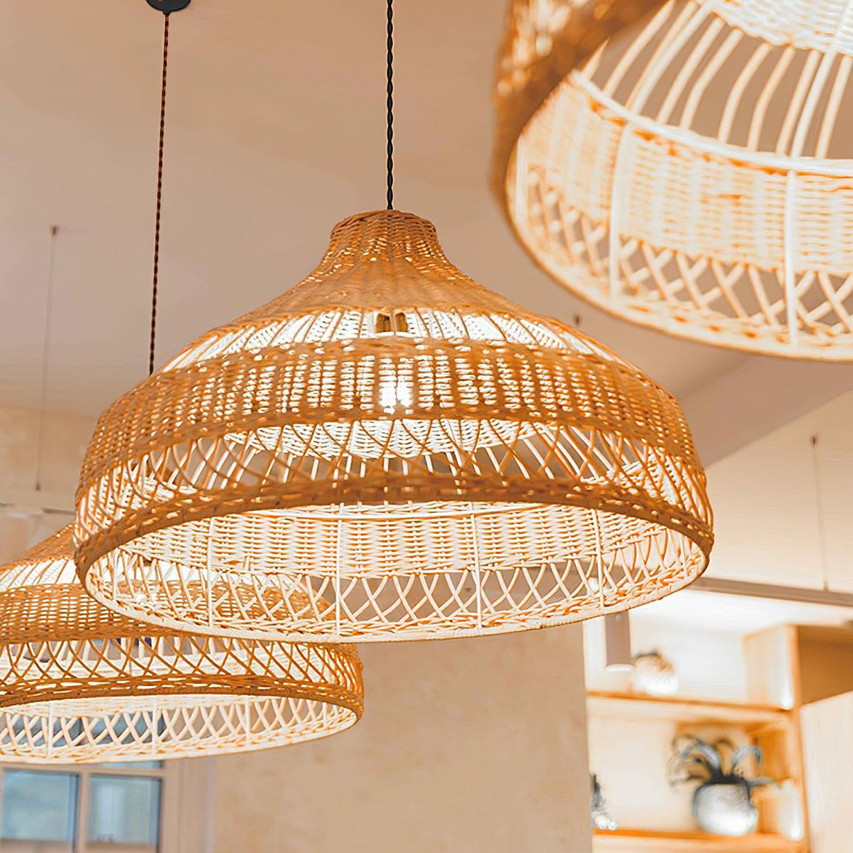 Dorrenena Rattan Pendant Light-Moonnatur