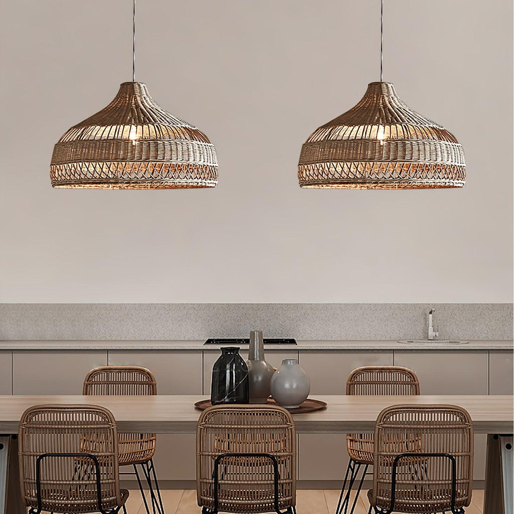 Dorrenena Rattan Pendant Light-Moonnatur