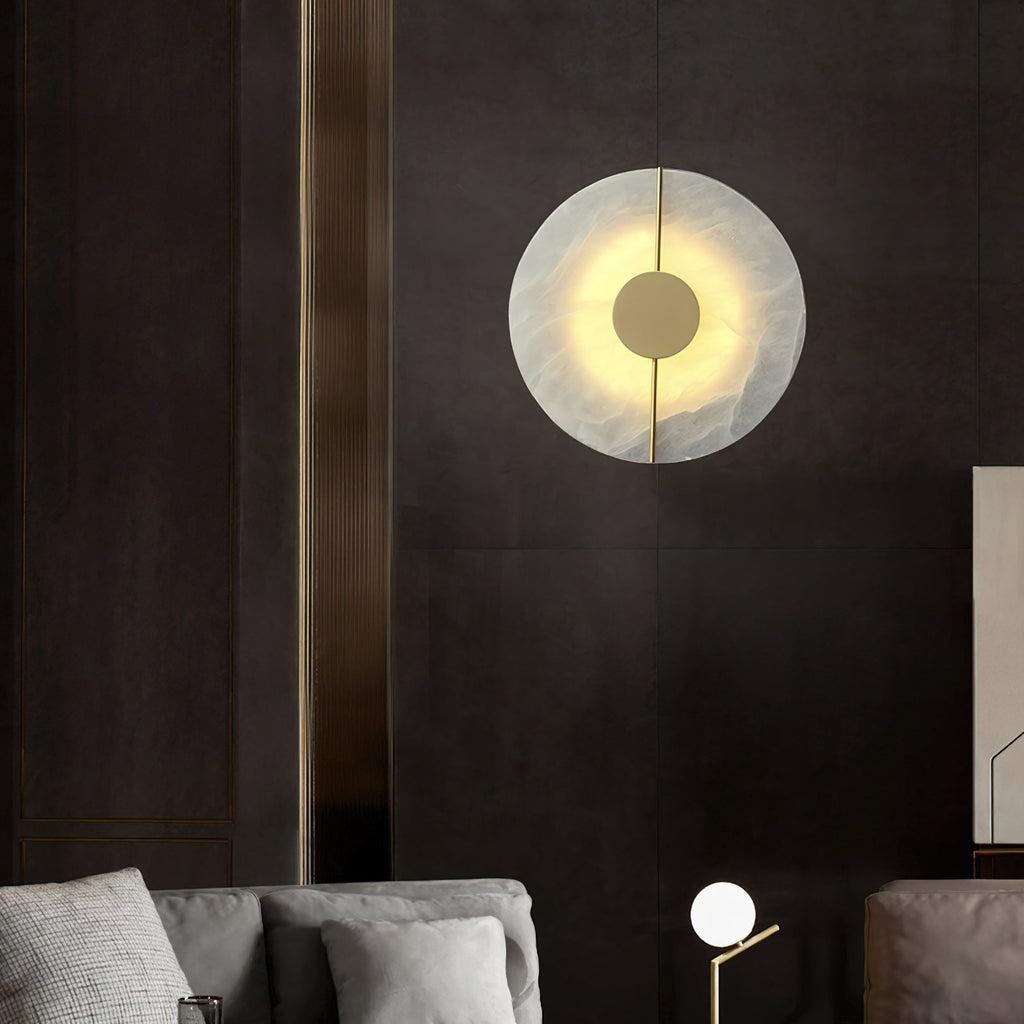 Ambelcove Alabaster Wall Light-Moonnatur
