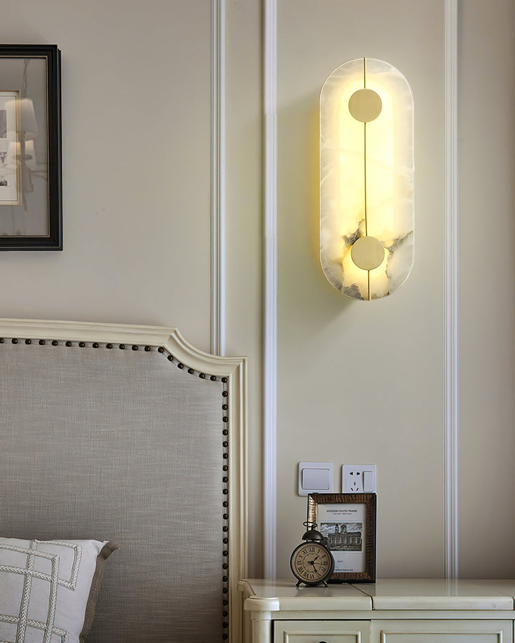Ambelcove Alabaster Wall Light-Moonnatur