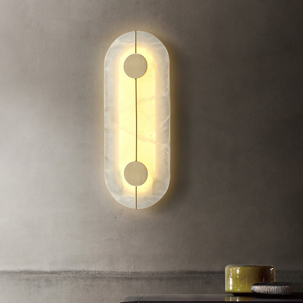 Ambelcove Alabaster Wall Light-Moonnatur
