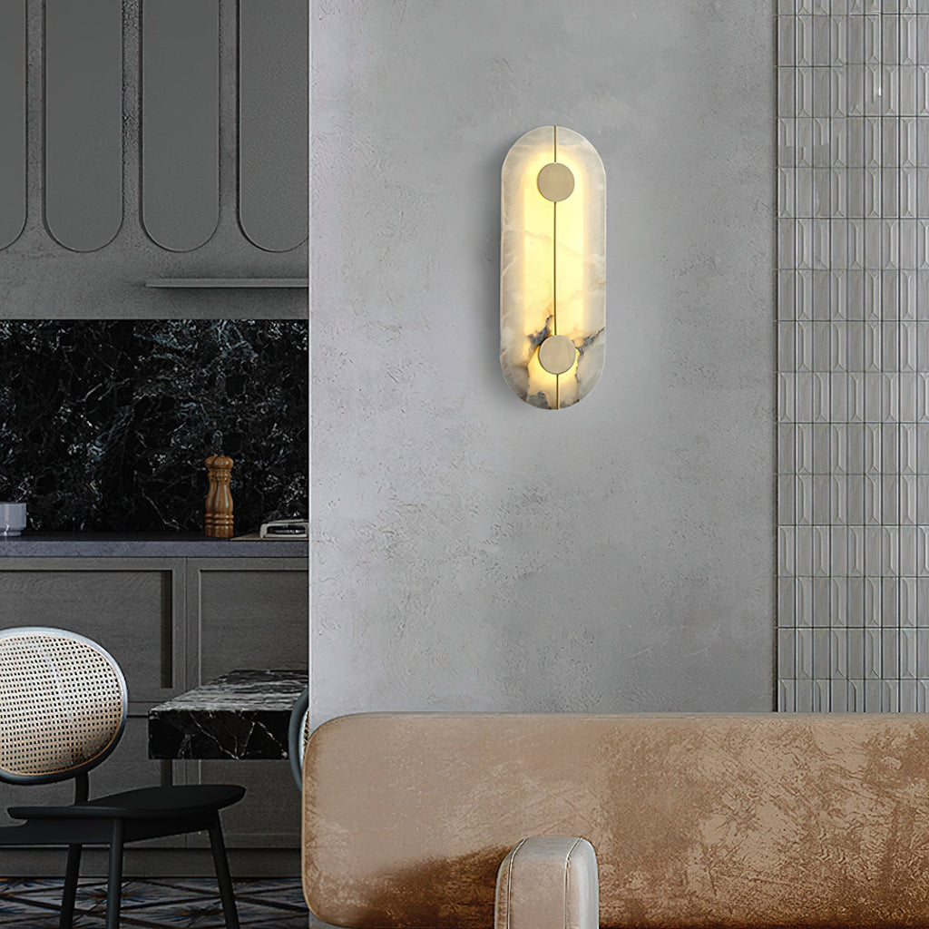Ambelcove Alabaster Wall Light-Moonnatur
