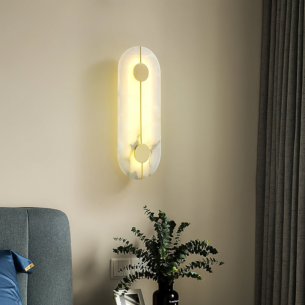 Ambelcove Alabaster Wall Light-Moonnatur