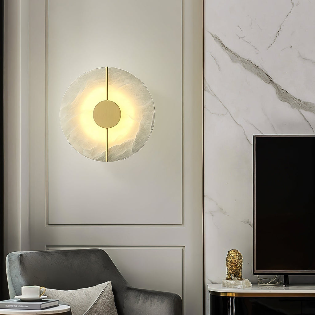 Ambelcove Alabaster Wall Light-Moonnatur