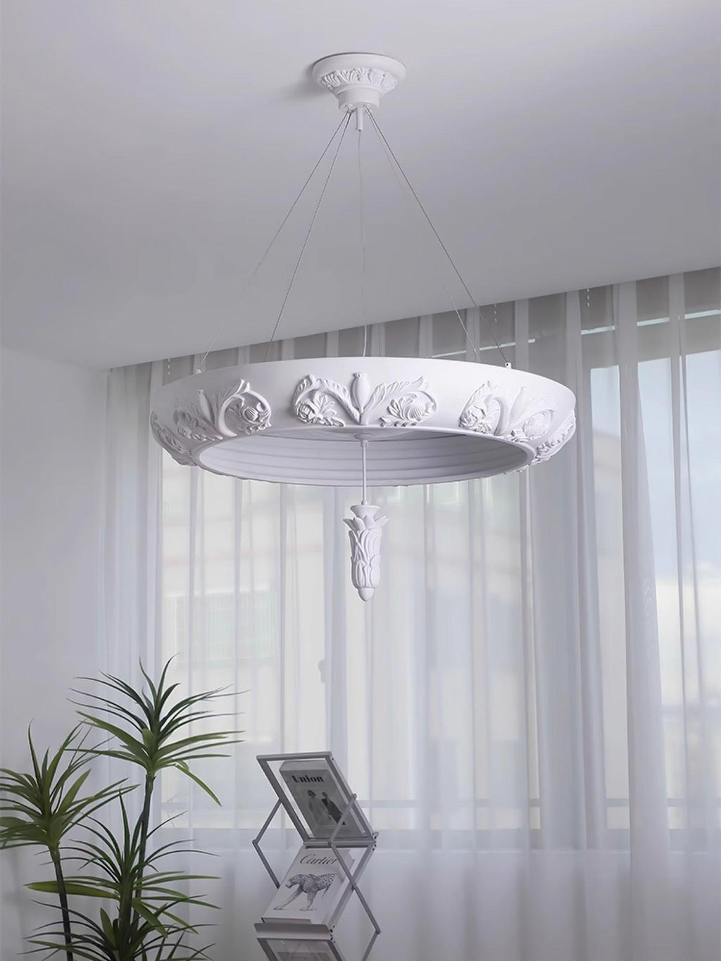 Eldenelle Resin Chandelier-Moonnatur