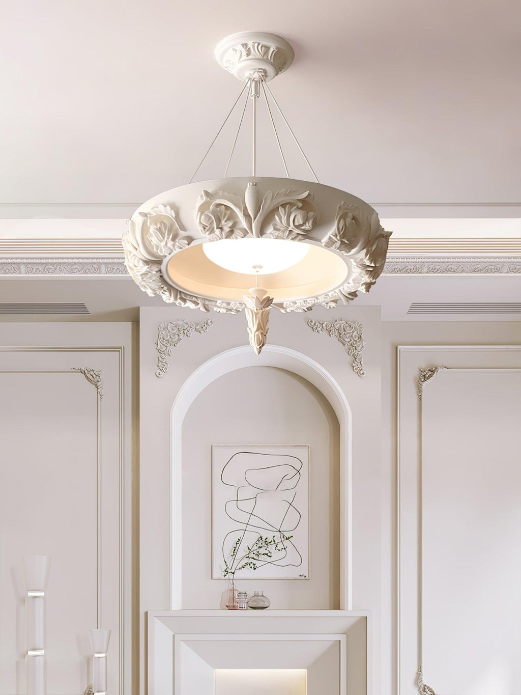 Eldenelle Resin Chandelier-Moonnatur