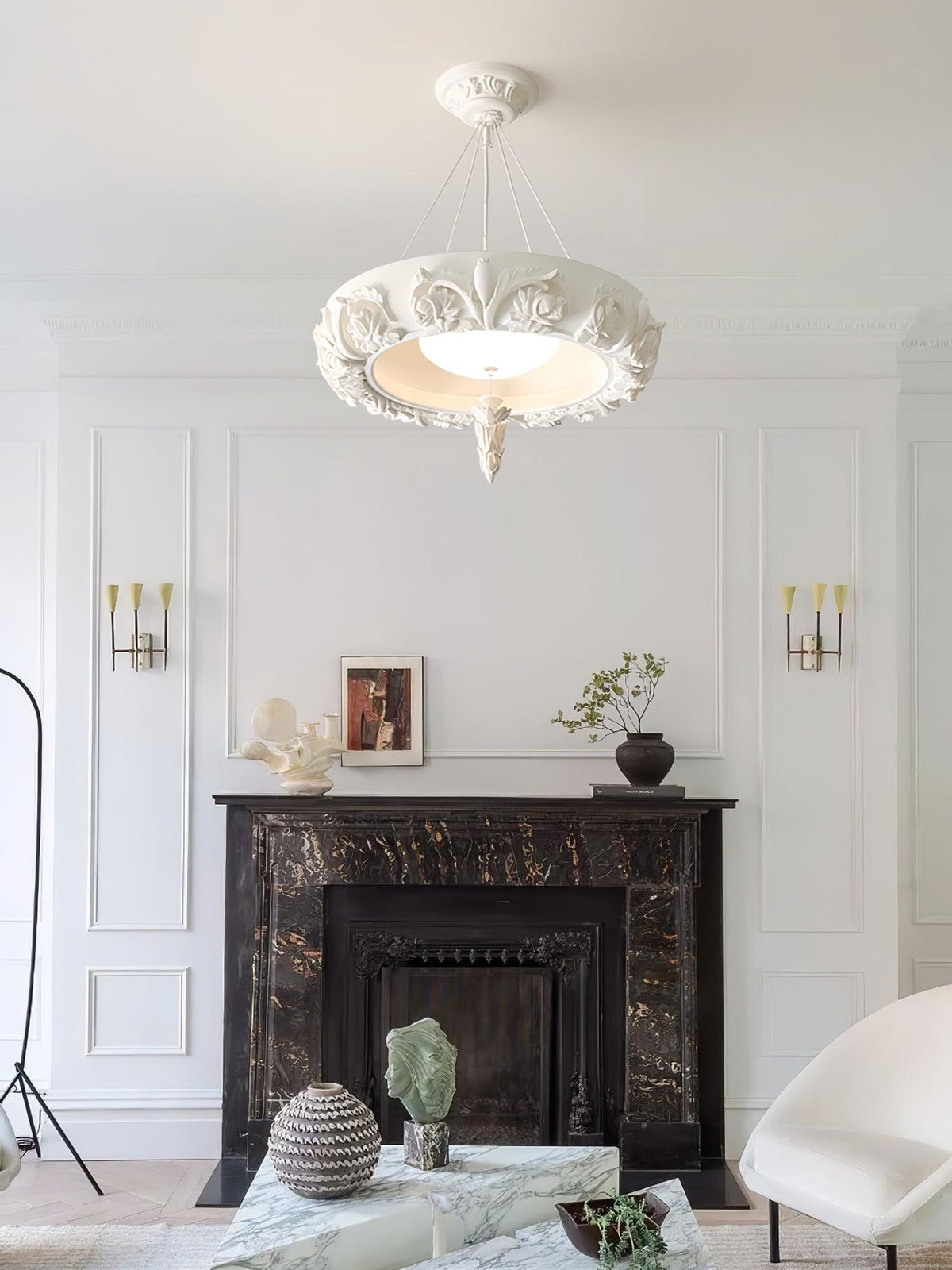 Eldenelle Resin Chandelier-Moonnatur