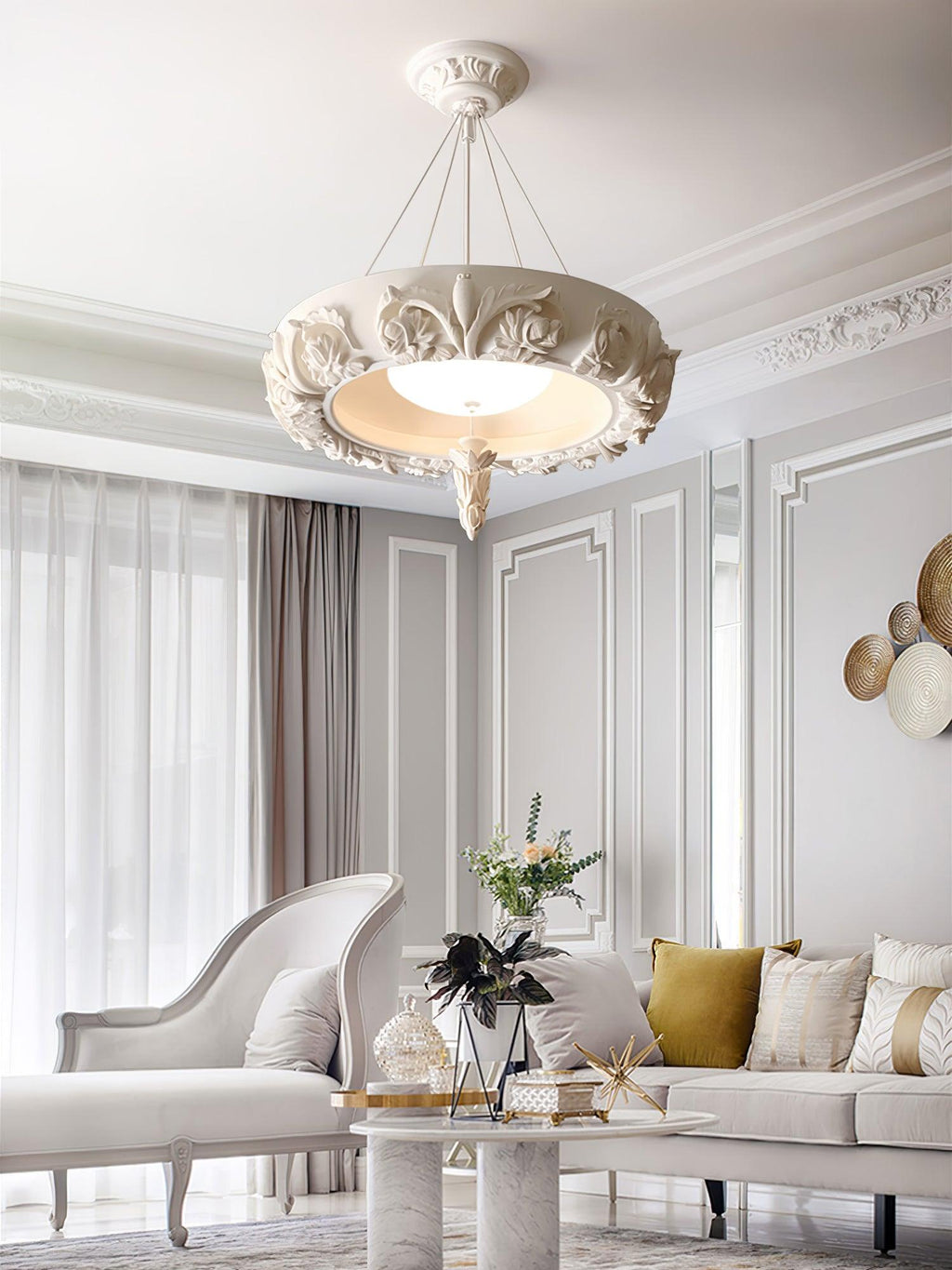 Eldenelle Resin Chandelier-Moonnatur