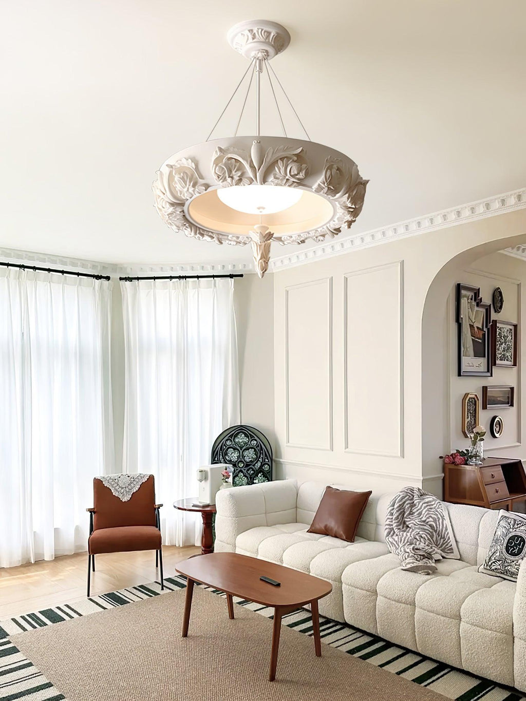 Eldenelle Resin Chandelier-Moonnatur