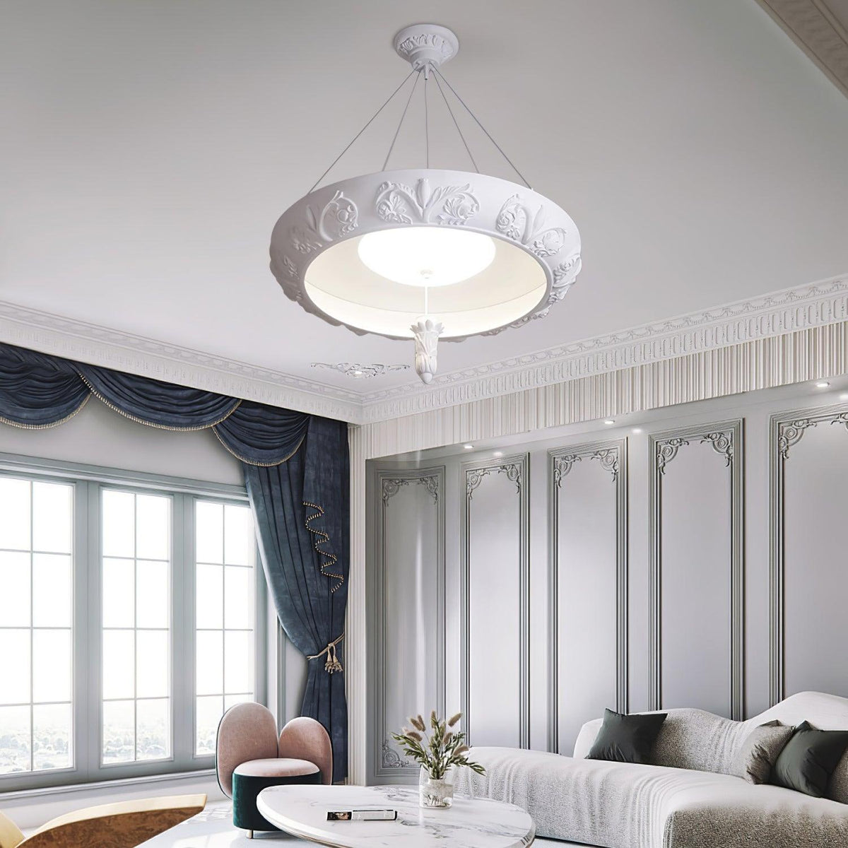 Eldenelle Resin Chandelier-Moonnatur