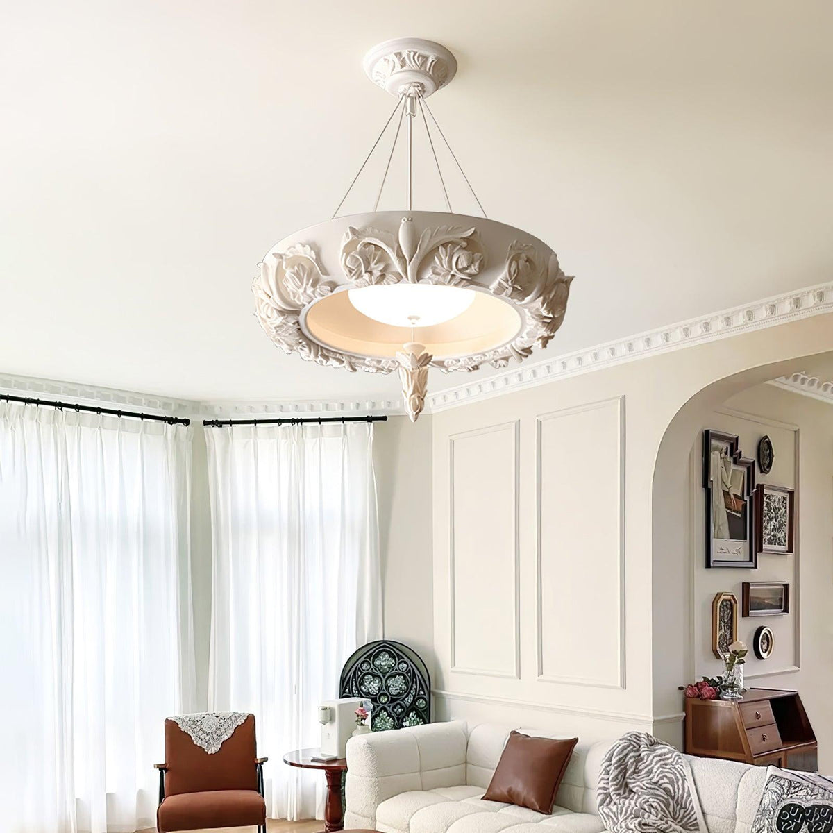 Eldenelle Resin Chandelier-Moonnatur