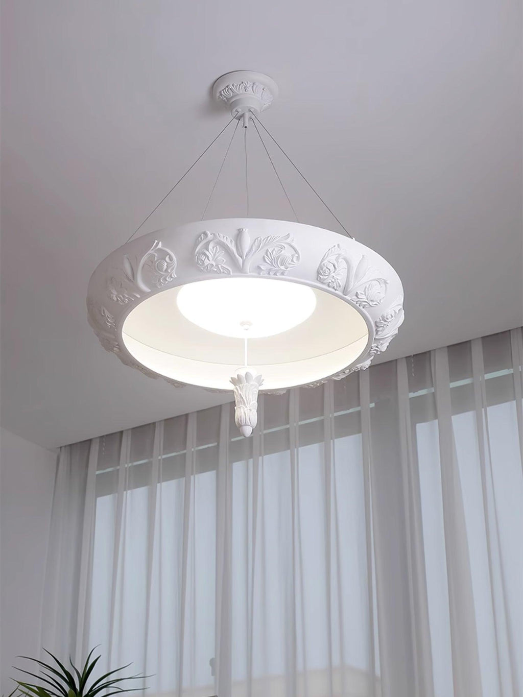 Eldenelle Resin Chandelier-Moonnatur