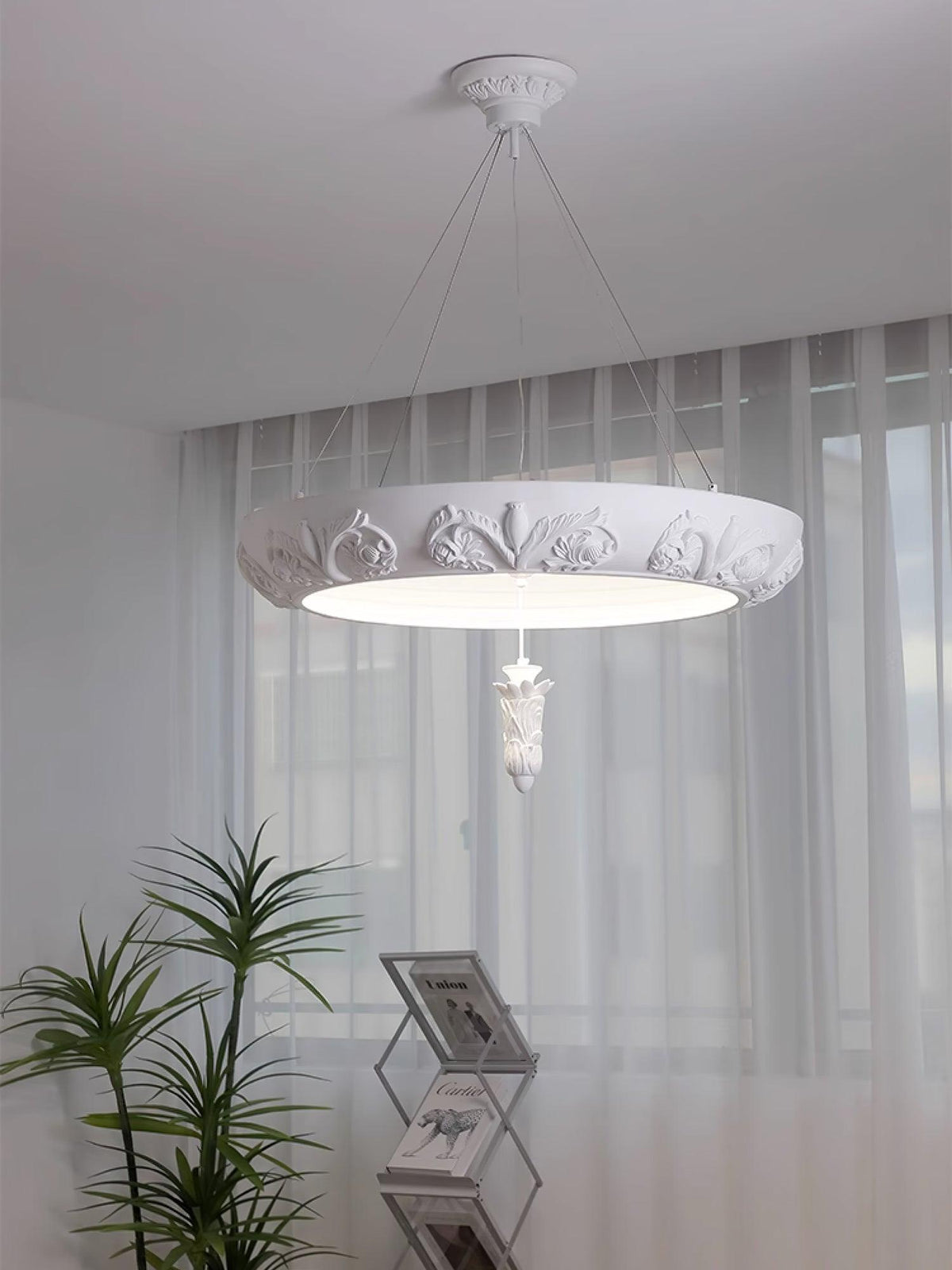Eldenelle Resin Chandelier-Moonnatur