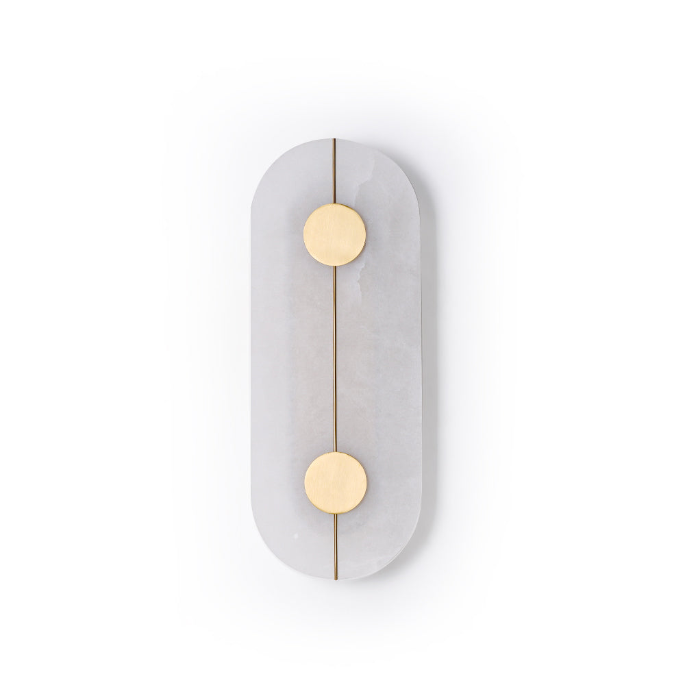 Ashenbrook Alabaster Wall Light-Moonnatur