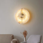 Ashenbrook Alabaster Wall Light-Moonnatur
