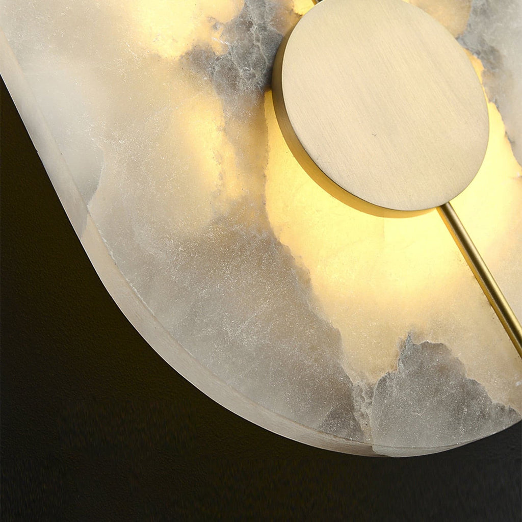 Ashenbrook Alabaster Wall Light-Moonnatur