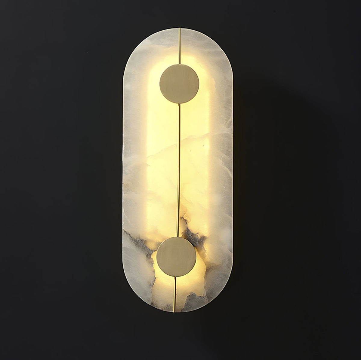 Ashenbrook Alabaster Wall Light-Moonnatur