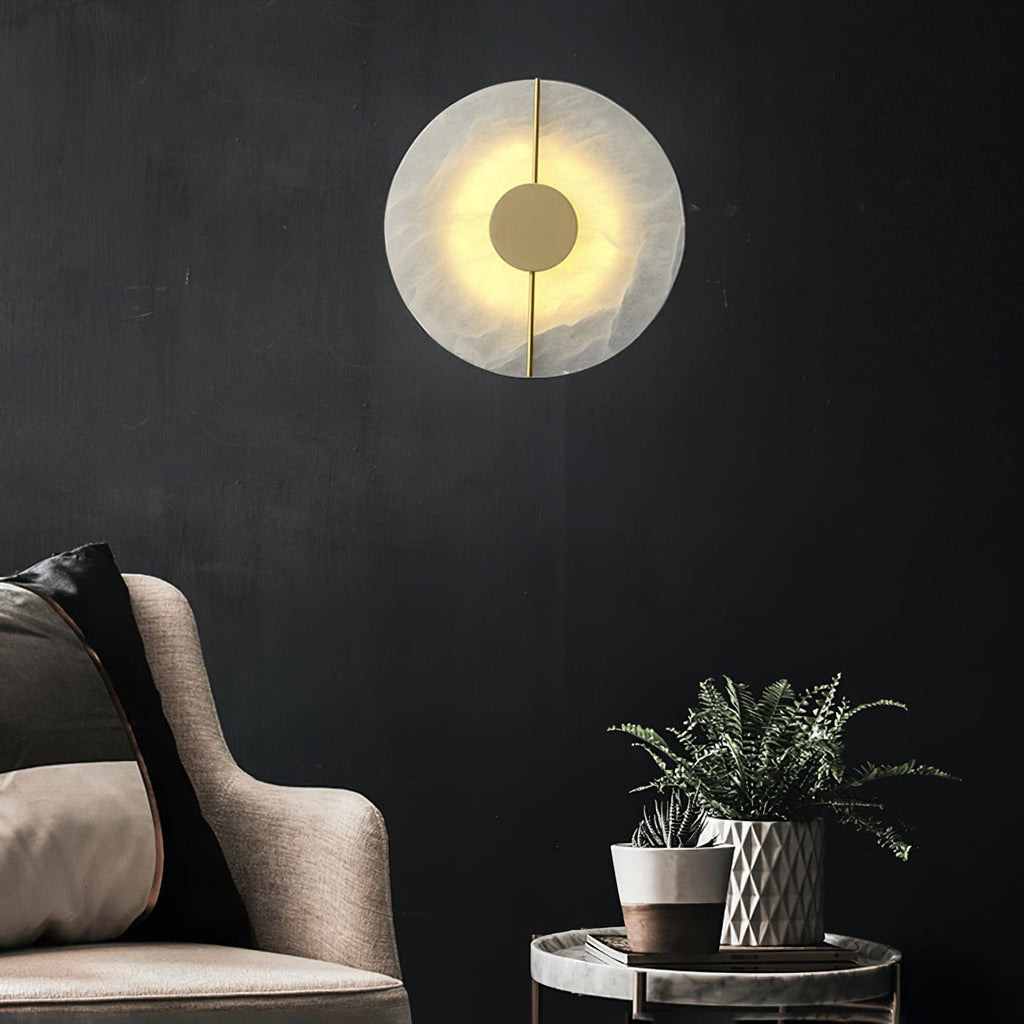 Ashenbrook Alabaster Wall Light-Moonnatur