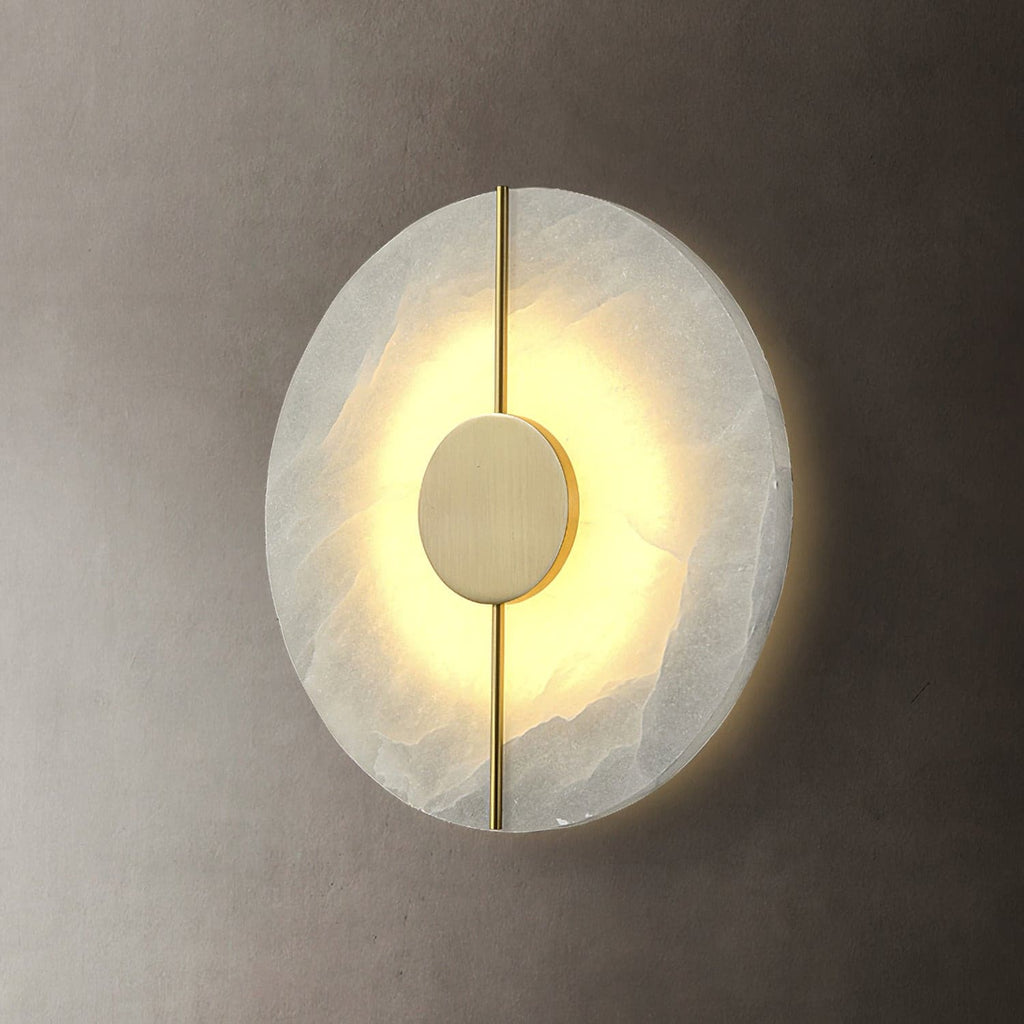 Ashenbrook Alabaster Wall Light-Moonnatur