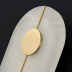 Ashenbrook Alabaster Wall Light-Moonnatur