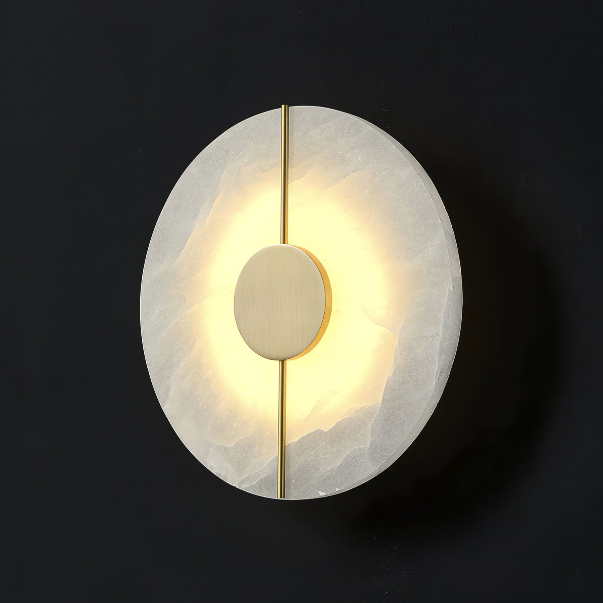 Ashenbrook Alabaster Wall Light-Moonnatur