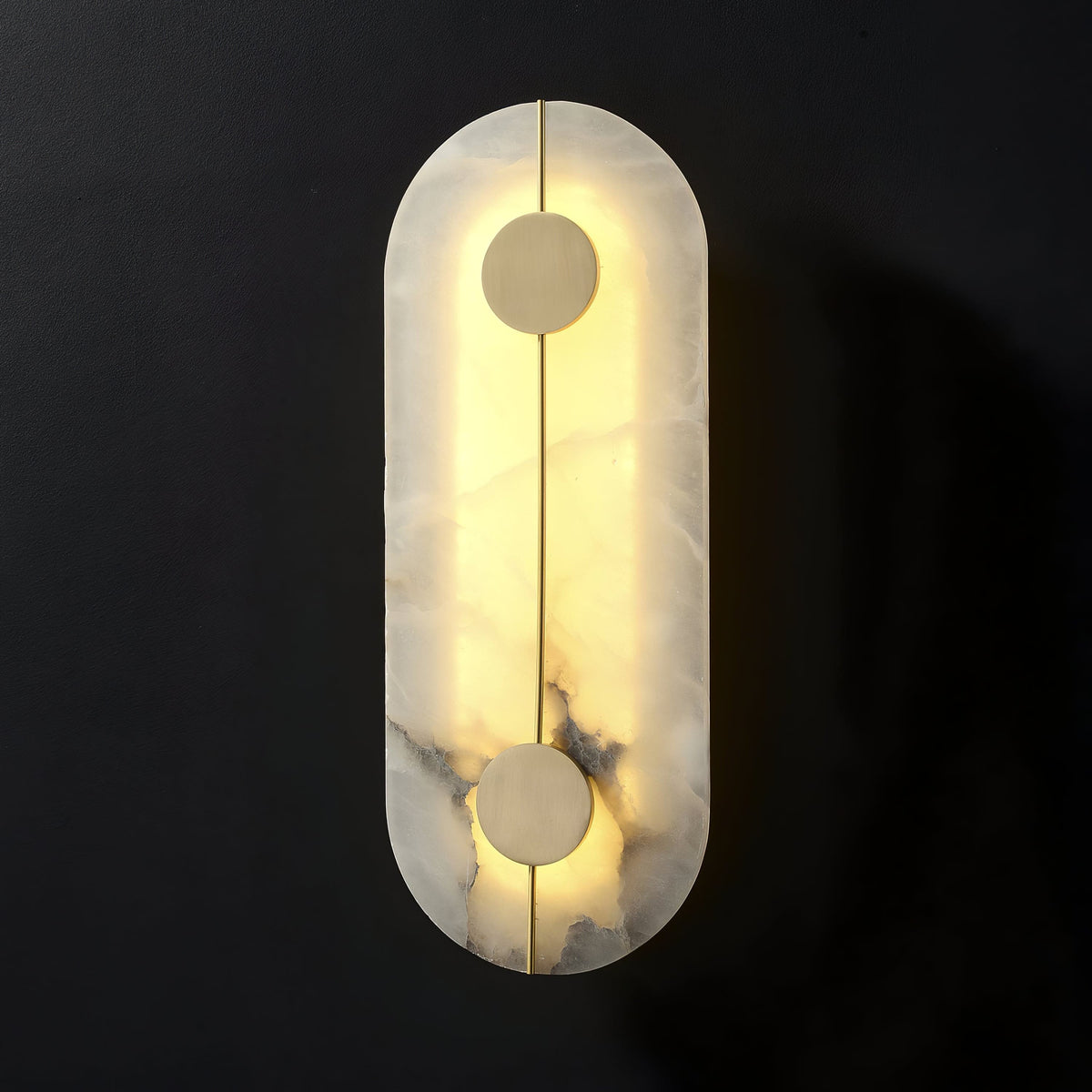 Ashenbrook Alabaster Wall Light-Moonnatur