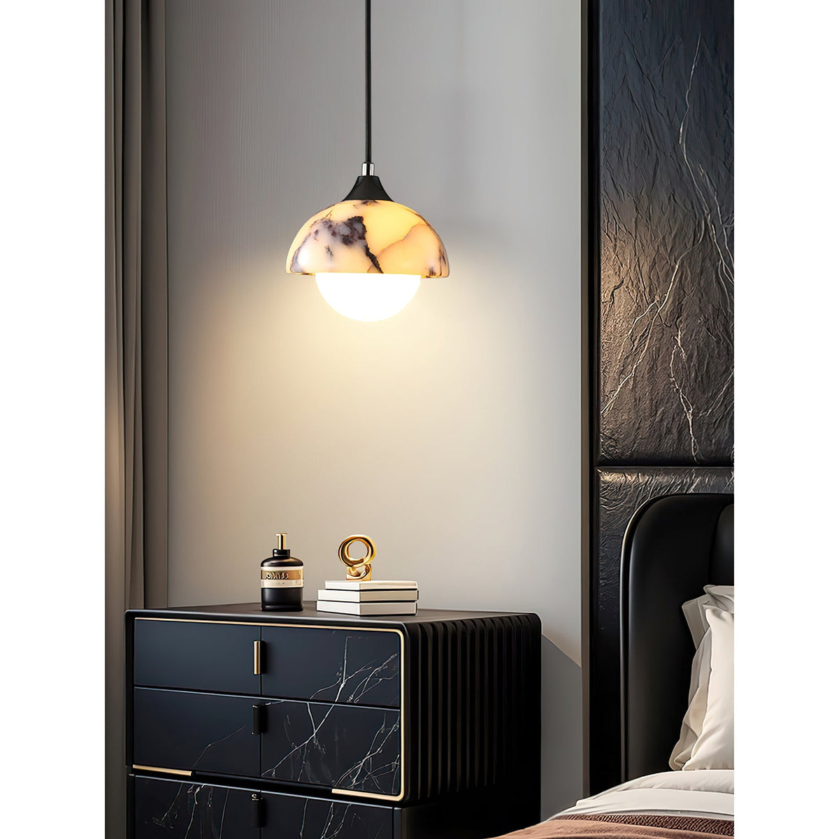 Altonfern Marble Pendant Light-Moonnatur